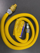 Brasscraft CSSC64TE-60 X5 1/2 in. MIP x 1/2 in. MIP x 60 in. Gas Connector (5/8 in. O.D.) w/ Safety+Plus2 Thermal Excess Flow Valve (107,000 BTU)