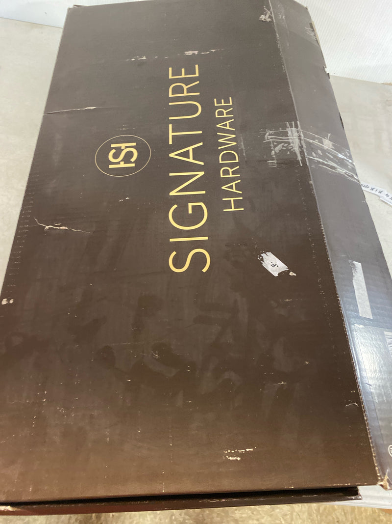 Signature hardware 476858 Amberley Single Handle Pull Down Kitchen Faucet in Brushed Gold