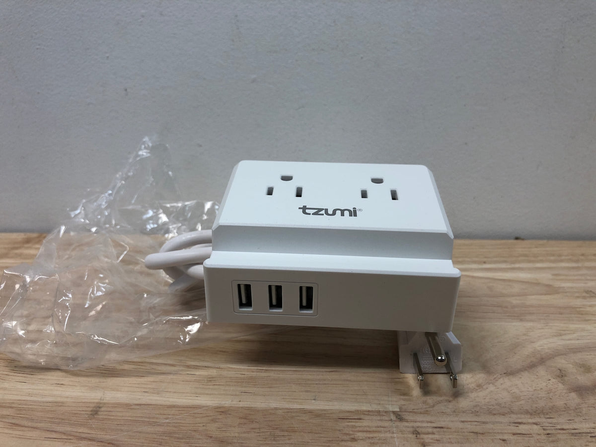 Tzumi 8447HD Power Dock 2-Outlet Multi-Port Surge Protector and Phone Stand