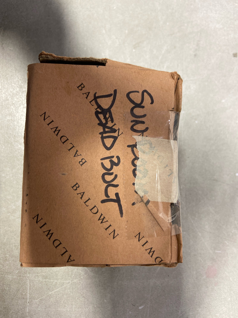 Baldwin 8231031PAT Traditional Patio One-Sided Deadbolt from the Estate Series - Non-Lacquered Brass