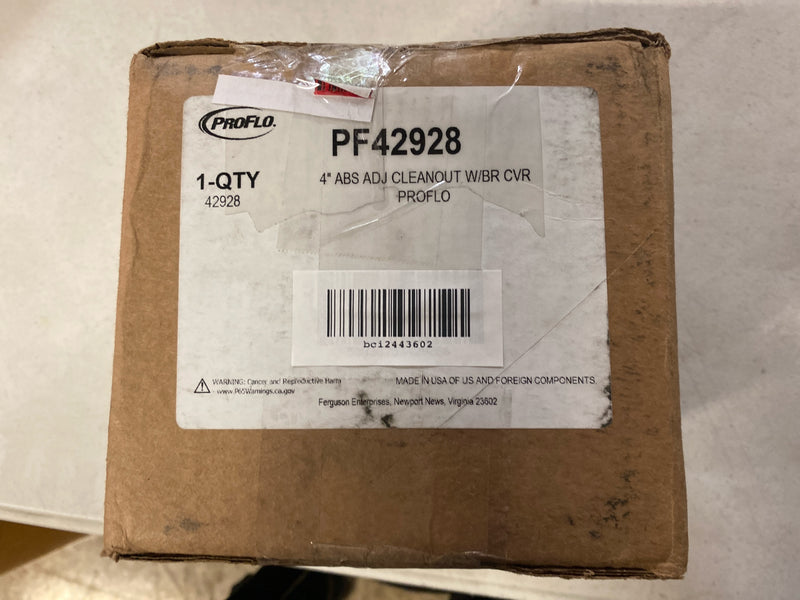 PROFLO PF42928 6" Brass Cover with 4" ABS Adjustable Cleanout - N/A