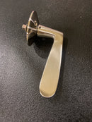Emtek 520POSUS15LH Poseidon Privacy Lever Set from the Brass Modern Collection - Satin Nickel Modern Rosette