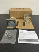 Emtek 505MDCUS15 Modern Disc Reversible Non-Turning Two-Sided Dummy Door Knob Set from the Crystal Collection - Satin Nickel