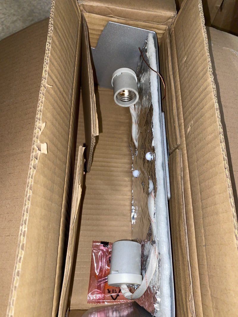 Eglo 90463A Grafik 12.6 in. W x 14.57 in. H 2-Light Chrome Wall Sconce with Satin Glass Shade