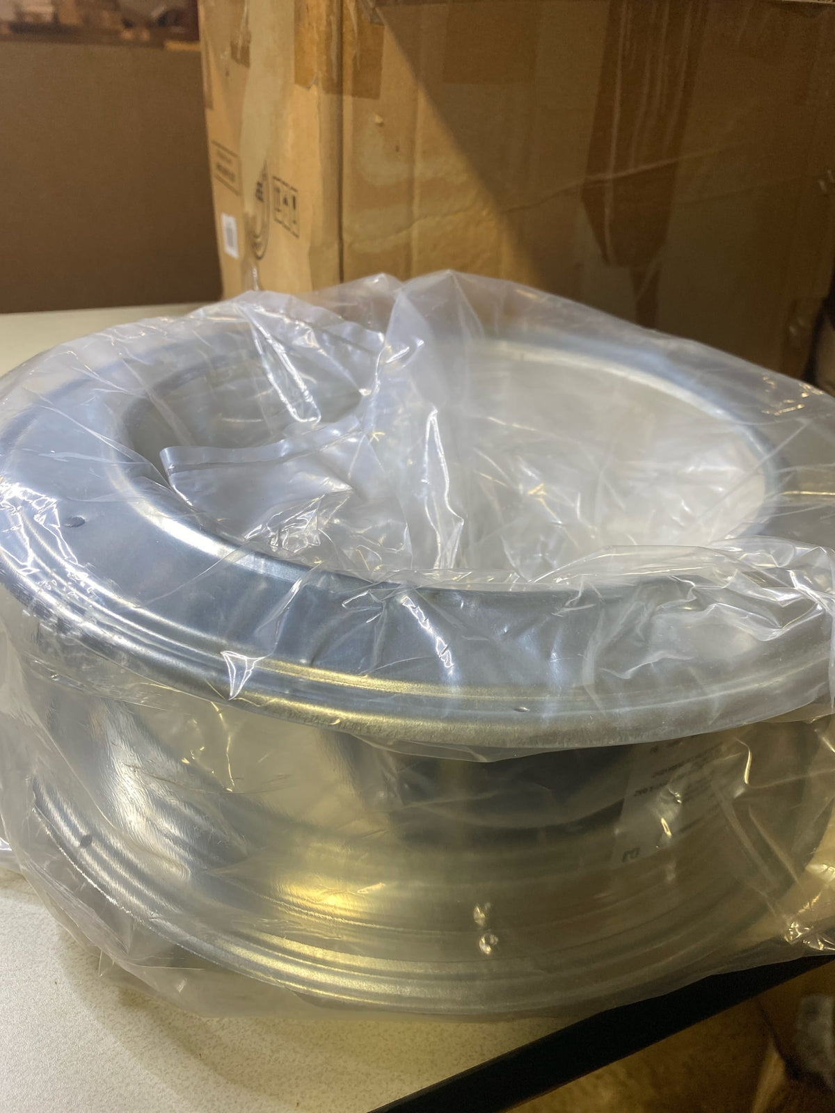 DuraVent 8BVWT 8" Inner Diameter - Type B Round Gas Vent Pipe - Double Wall - Wall Thimble - Aluminum