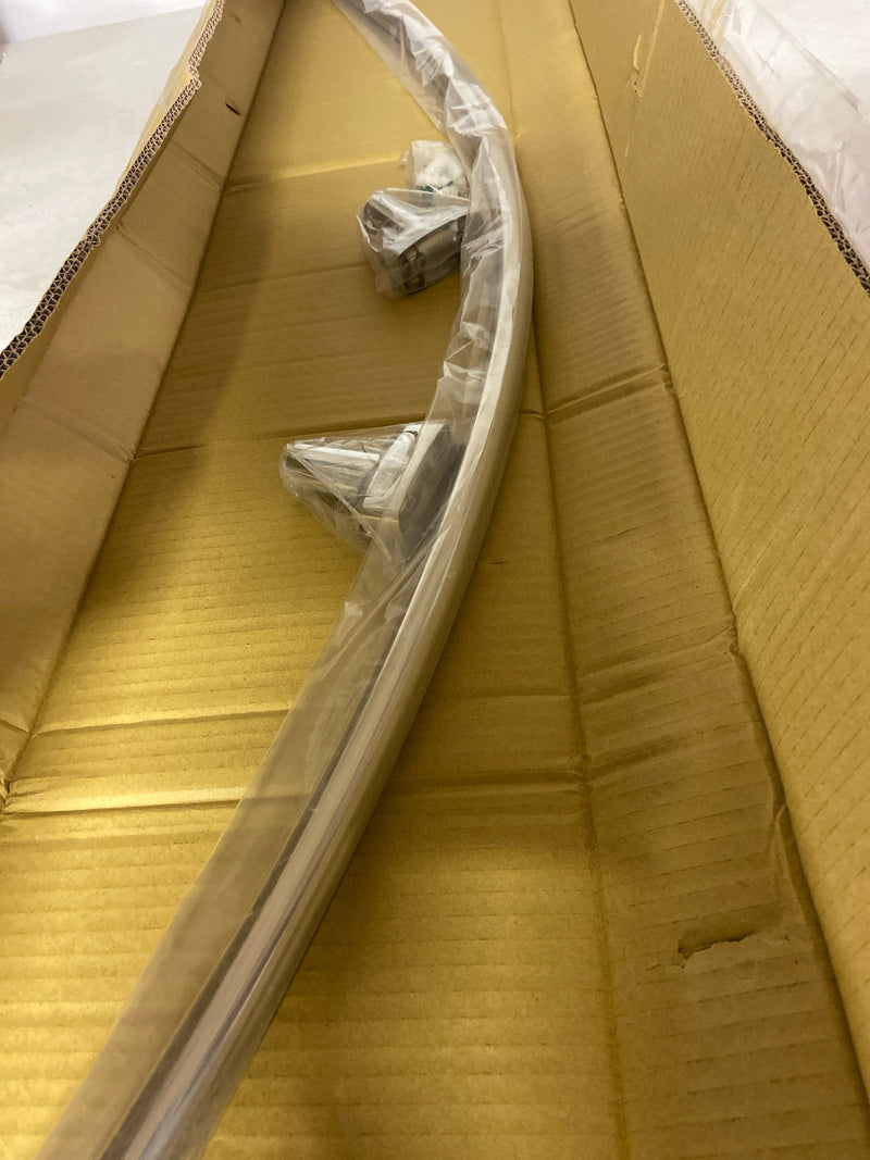 Signature Hardware 466760 60" Curved Brass Shower Rod - Chrome