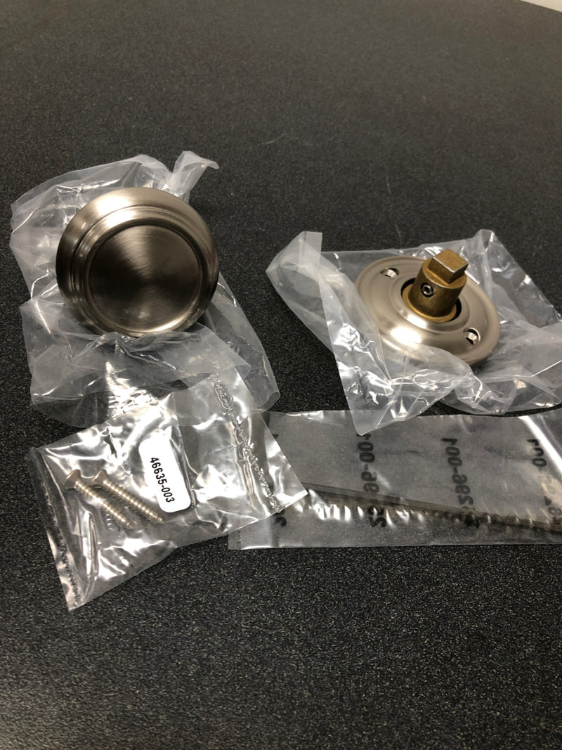 Baldwin HDTRATRR150 Traditional Non-Turning One-Sided Dummy Door Knob with Round Rose - Satin Nickel