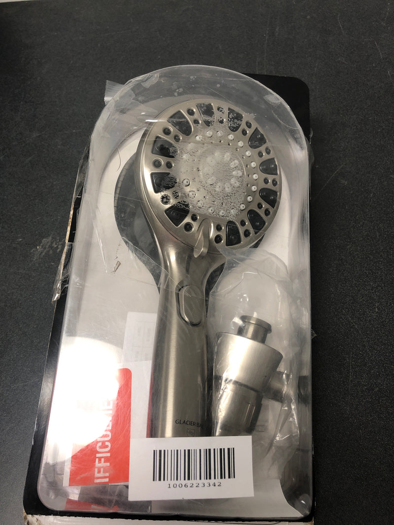 Glacier bay 8571202HC Push Release 6-Spray Wall Mount Handheld Shower Head 1.8 GPM in Brushed Nickel