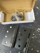 Emtek 94024US19 4" x 4" Ball Bearing 1/4" Radius Corners Mortise Hinge - Pair - Flat Black