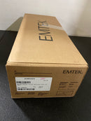 Emtek 4212MEUS19LH Melrose Left Handed Full Plate Single Cylinder Keyed Entry Handleset with Merrimack Interior Lever - Flat Black