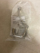 Franklin Brass Pilltop (1-Pack) Coat and Hat Wall Hooks 2-Prong Satin Nickel for Mounted Hanging Hanger Backpack, Purse, Bag, Towel Organization Decorative B45006J-BSN-C7