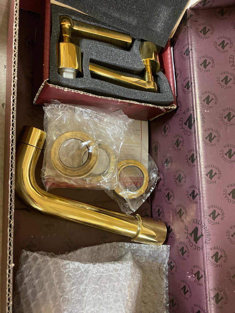 SPECIAL ORDER ONLY NON-CANCELABLE AND NON-RETURANBLE ROHL LOMBARDIA BATH TRIM SET ONLY WITH NO ROUGH VALVE BODY TO WALL MOUNTED THREE HOLE WIDESPREAD LAVATORY FAUCET MIXER SET WITH METAL LEVER HA