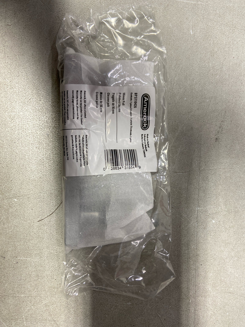 Amerock BP3710426 Everett 3-3/4 in. (96mm) Modern Polished Chrome Bar Cabinet Pull