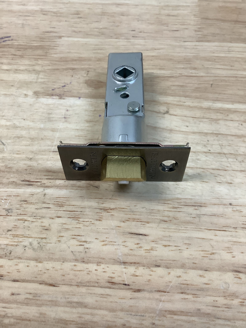 Baldwin 5510050FLS Passage Door Knob Latch for 2-3/8" Backset with Full Lip Strike - Satin Brass and Black