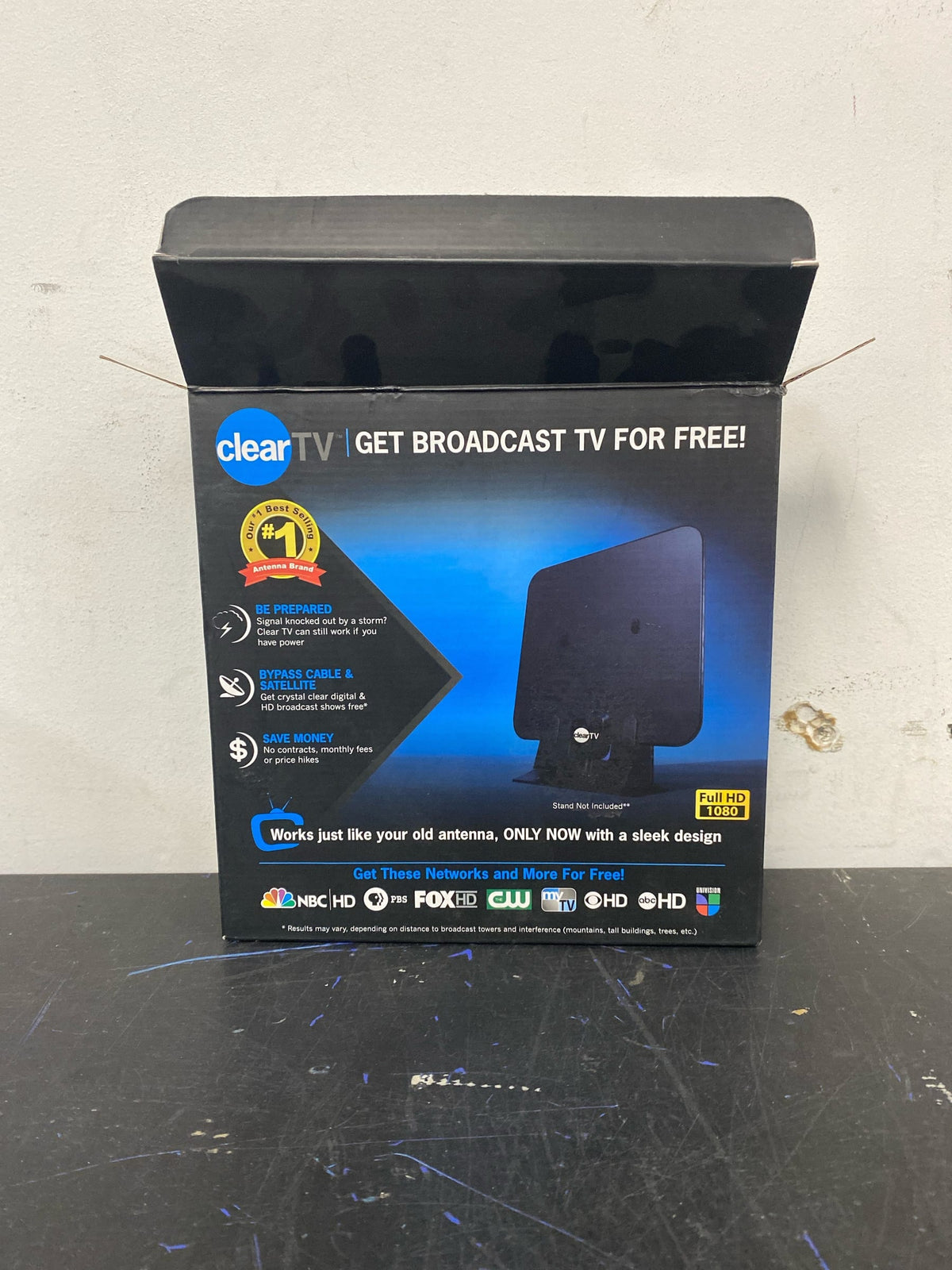 Clear TV Indoor Amplifying & Broadcasting Antenna (Stand Not Included), As Seen on TV