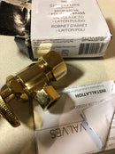 Signature Hardware SH203PB Angle Stop with Oval Handle - 5/8" X 3/8" - Polished Brass