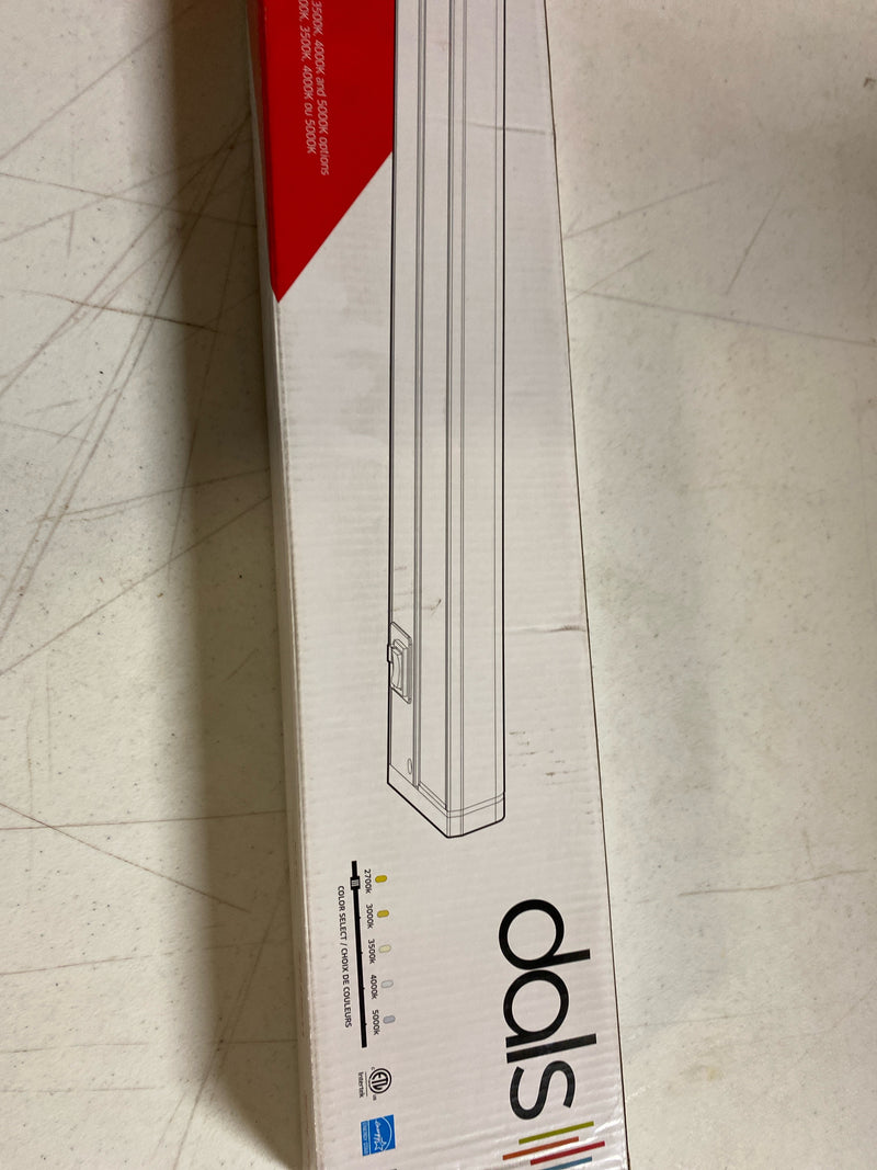 DALS Lighting 9018CC-WH CCT Linear 18" LED Under Cabinet Light Bar - Selectable Color Temperature & Adjustable Light Direction - White