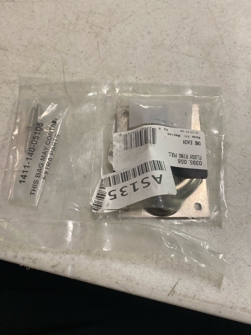 0395.150 2-1/2" x 3-3/10" Flush Ring Pull - Satin Nickel
