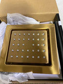 Signature Hardware 480183 5-1/8" Wide Square Flush-Mount Brass Body Spray with Rubber Spray Nozzles