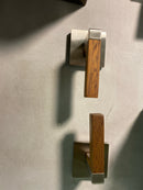 Brizo HL5322-NKTK Frank Lloyd Wright Widespread Bathroom Faucet Handle Kit - Lever - Luxe Nickel / Teak Wood