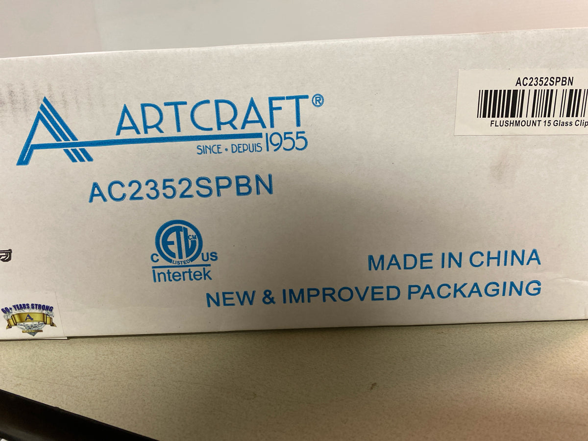 Artcraft Lighting AC2352SPBN 3 Light Flush Mount Ceiling Fixture - Brushed Nickel