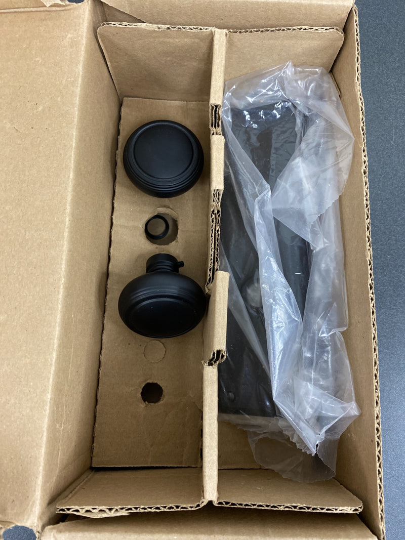 Emtek 8854US19 9" Height Quincy Sideplate Classic Brass Dummy Set - Flat Black