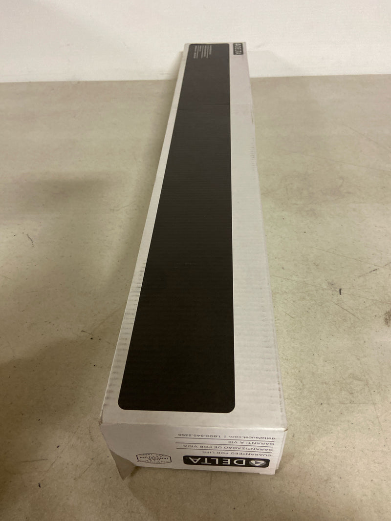 Delta Galeon (1-Pack) 24'' Towel Rack for Bathroom Matte Black Towel Bar for Bathroom Wall Towel Holder Rod Wall Mounted 77224-BL