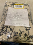 Ricardo 04410-76-013-91 Waverly Garden 80 in. W x 13 in. L Cotton Tailored Valance in Black
