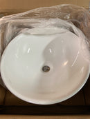 Kraus KCV-141 15-3/4" Ceramic Vessel Bathroom Sink Only - White Ceramic