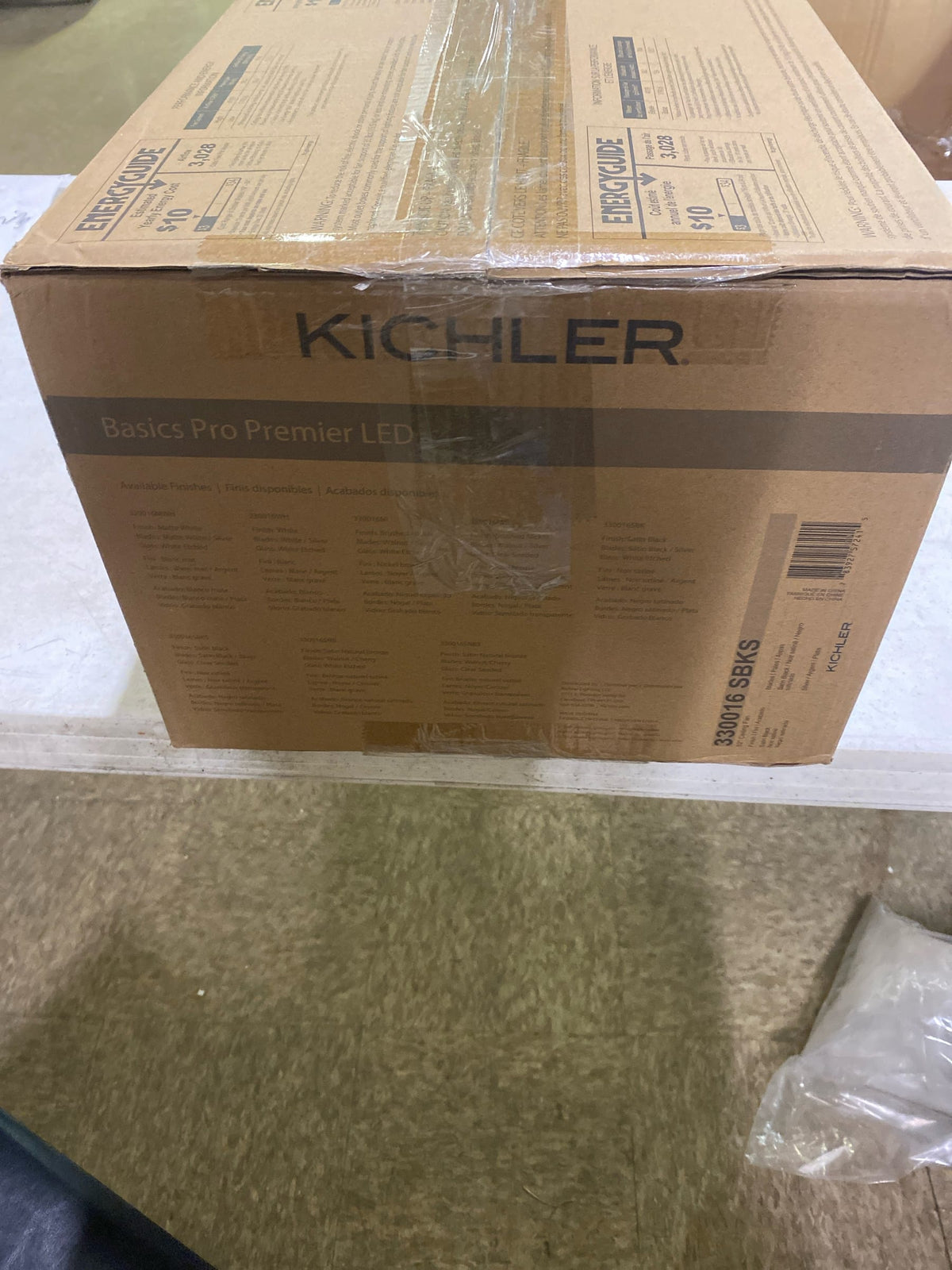 Kichler Basics Pro Premier 52” Ceiling Fan in Satin Black, Quiet Motor with Reversible Blades, 330016SBKS