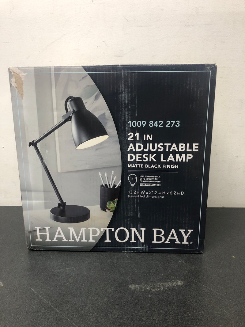 Hampton bay RS2204161BK 24 in. Black Architect Desk Lamp