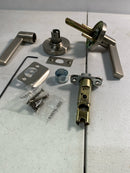 Kwikset Casey Interior Passage Round Door Handle, Lever for Closet and Hallway Doors, Reversible Non-Locking Handle Lever, Satin Nickel, with Microban Protection