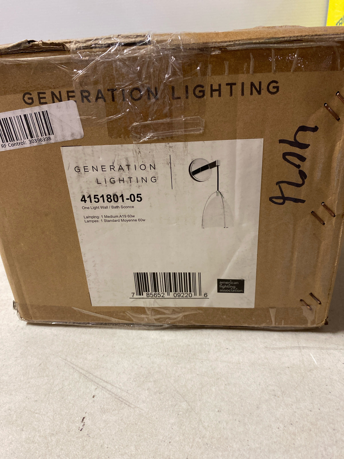 Generation Lighting 4151801-05 Norman - 1 Light Wall Sconce, Chrome Finish with Matte White MetalShade