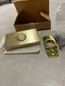 Baldwin 4863060 3" x 1-1/2" Illuminated Rectangular Door Bell from the Estate Collection - Satin Brass and Brown