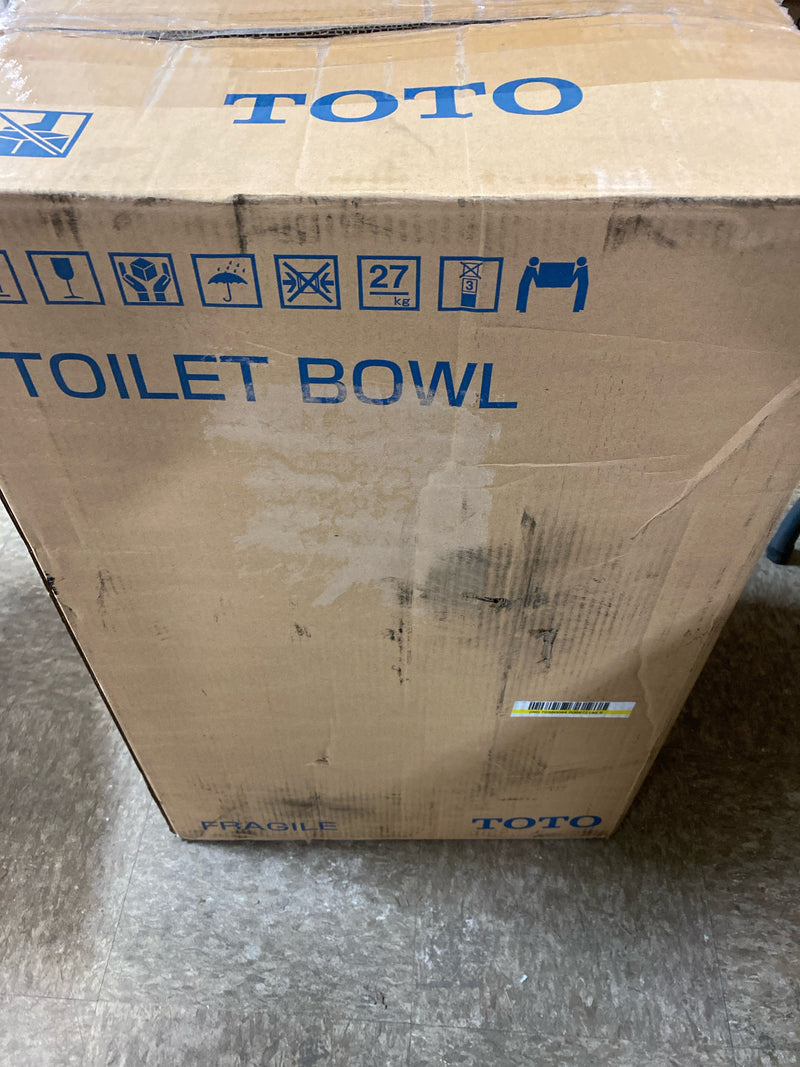 TOTO TORNADO FLUSH Commercial Flushometer Wall-Mounted Toilet with CEFIONTECT, Elongated, Cotton White - CT728CUVG