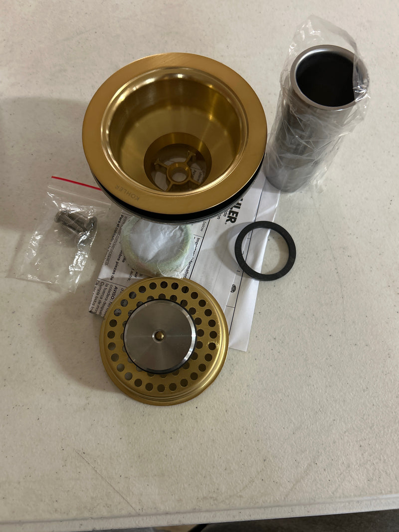 Kohler K-8801-2MB Duostrainer 3-1/2" Basket Strainers - Brushed Modern Brass