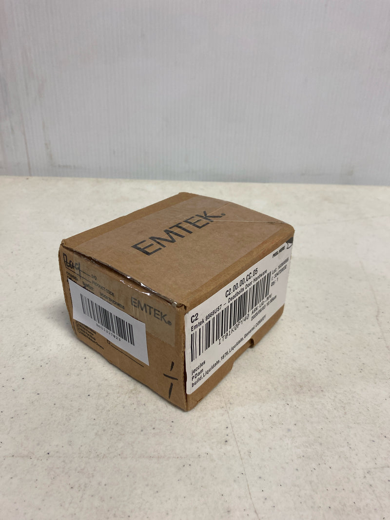 Emtek 8568US7 Brass Rectangular Style Single-Sided Deadbolt from the American Classic Collection - French Antique