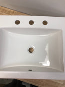 American Standard 643008.02 21" Drop-in Bathroom Sink with 3 Hole with Overflow - White