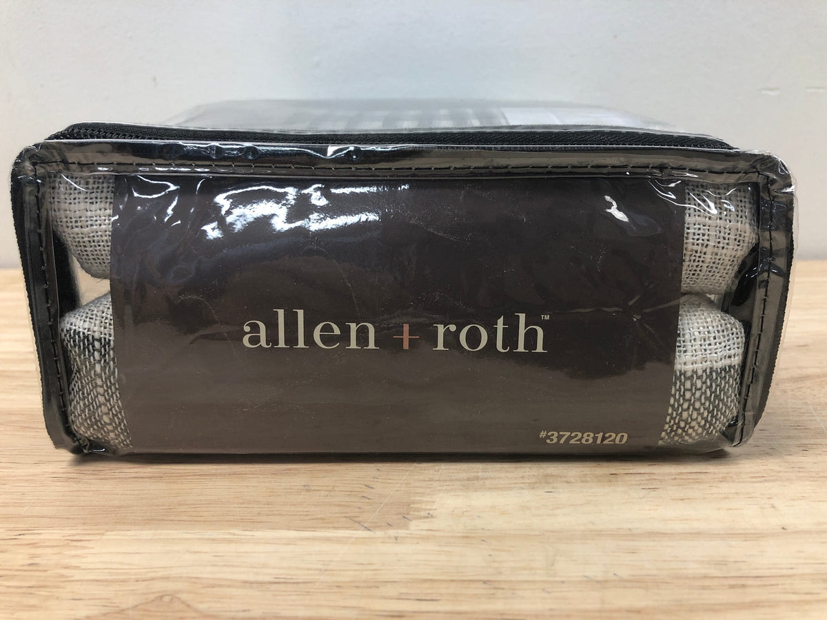  Allen + Roth 95-in Back Tab Curtains, Black - 2 Panels