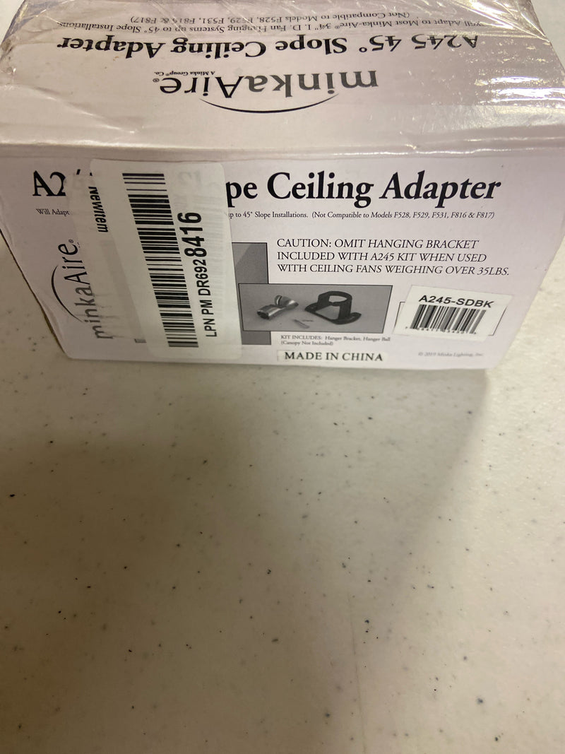 Minka-Aire Sloped Ceiling Adapter for Ceilings up to 45°, A245-SDBK