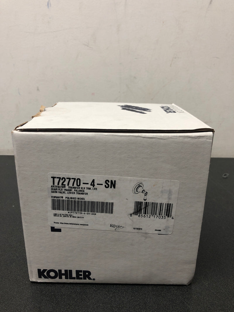 Kohler K-T72770-4-SN Artifacts Single Handle 2 or 3 Function Diverter Valve Trim - Less Valve - Vibrant Polished Nickel