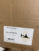 Crystorama Atlas 3 Light Matte Black + Textured Gold Outdoor Sconce