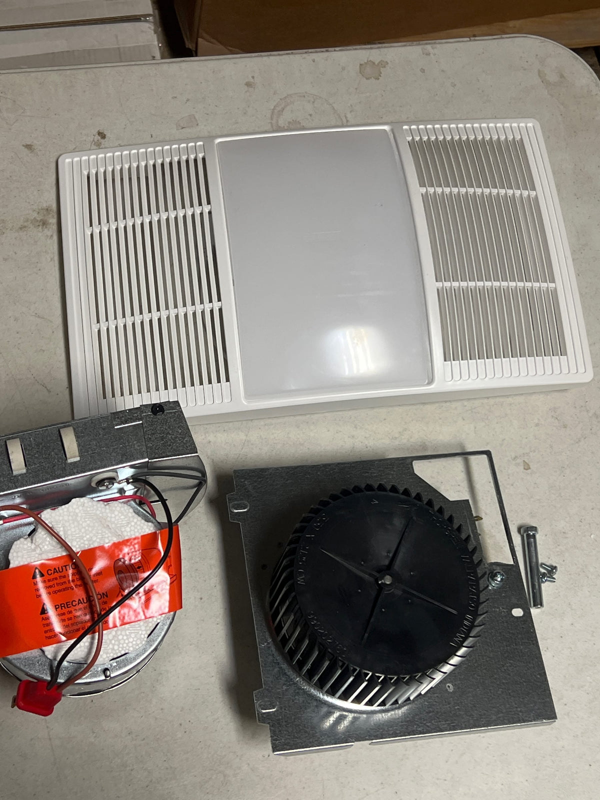 Broan BHFLED80F PowerHeat 80 CFM 1.5 Sone Exhaust Fan with Heater Light Finish Project Pack - White
