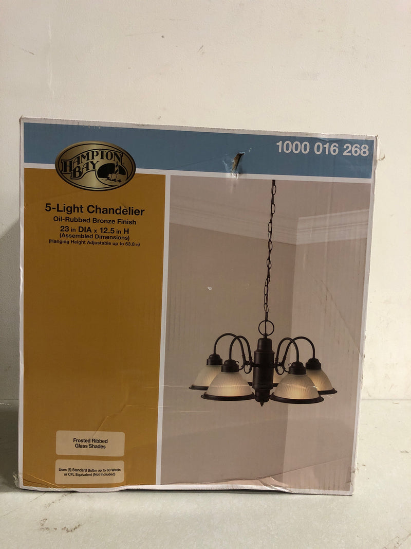 Hampton Bay Lighting Halophane 5-Light Oil Rubbed Bronze Chandelier, (RS1951210)