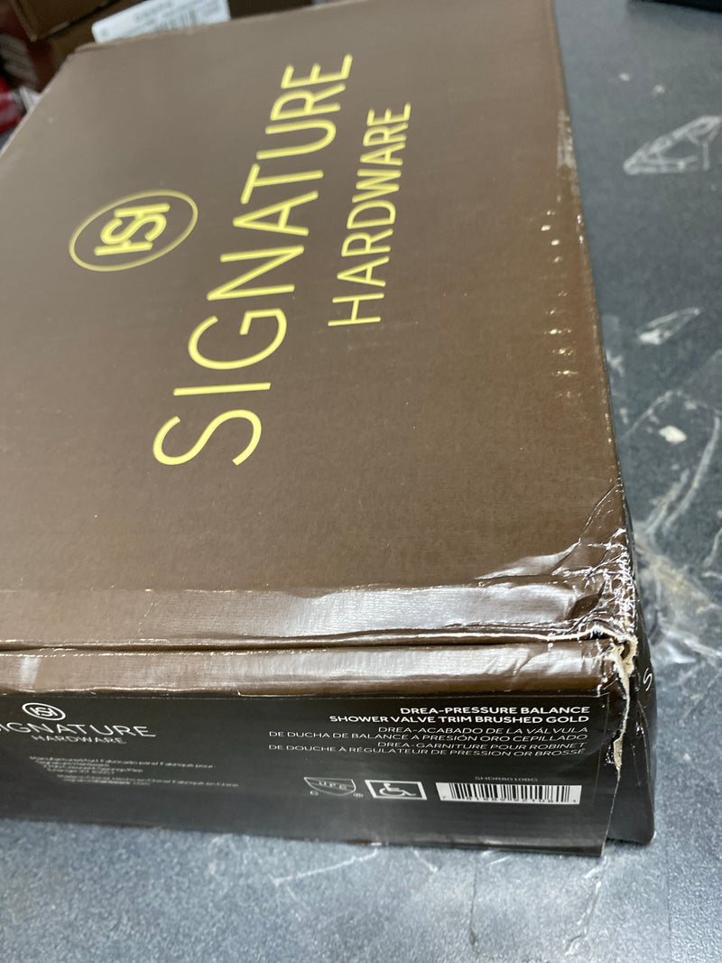 Signature Hardware 485027 Drea Pressure Balanced Valve Trim Only with Single Lever Handle - Less Rough In - Brushed Gold