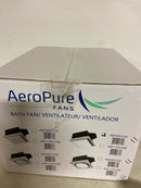 Aero Pure ABF80 L5 W Designer Series 80 CFM 0.3 Sone Ceiling Mounted Energy Star Certified Bath Fan with LED Lighting and Square on Square Design - White
