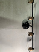 Minka Lavery 4914-653 Keyport 4 Light 35" Wide Bathroom Vanity Light - Sand Coal / Natural Brushed Brass