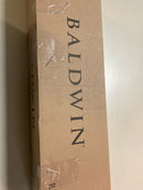 Baldwin EESANxSQUCQE260 Santa Cruz Full Plate Single Cylinder Keyed Entry Handleset with Interior Square Lever and Emergency Egress Function - Polished Chrome