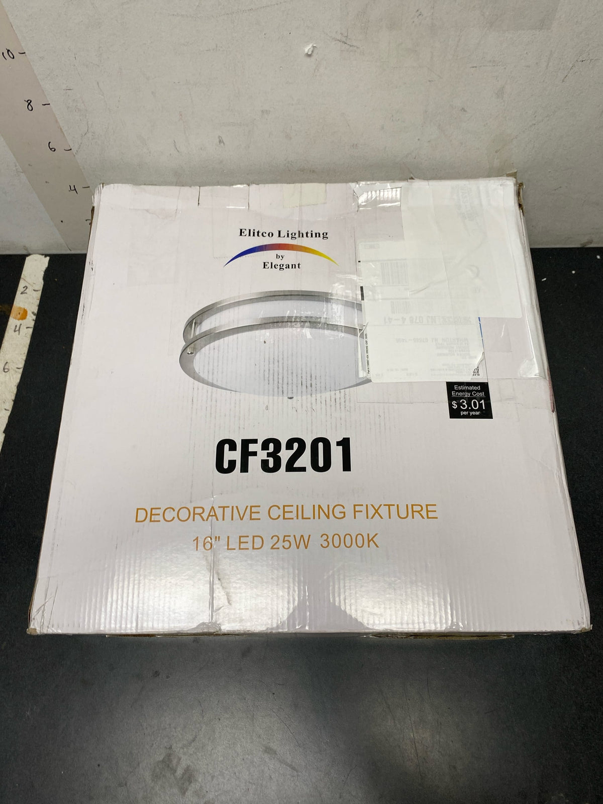 Elegant Lighting CF3201 Elitco Single Light 16 Inch Wide LED Flush Mount Ceiling Fixture - N/A