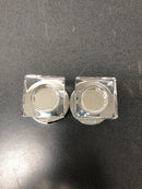Emtek 505MSCUS26 Modern Square Reversible Non-Turning Two-Sided Dummy Door Knob Set from the Crystal Collection - Polished Chrome